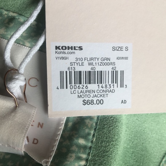 π lauren conrad moto jacket flirty green - Picture 8 of 8